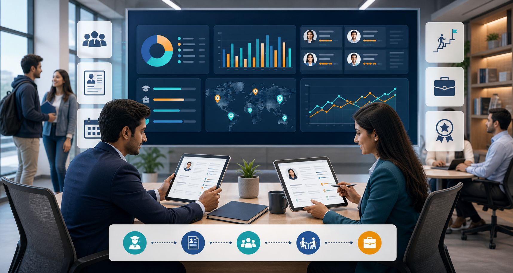 Placement module dashboard for campus recruitment and resume management